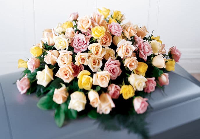 Rose Tribute Flowers Casket Spray