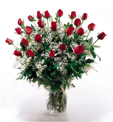 3 Dozen Roses in a Vase