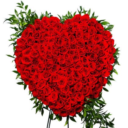 My Heart is Yours All Red Roses Solid Heart
