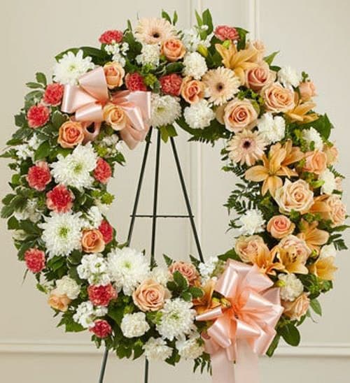 Rich Gold Funeral Wreath