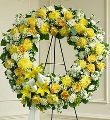 Bright Beauty Funeral Wreath