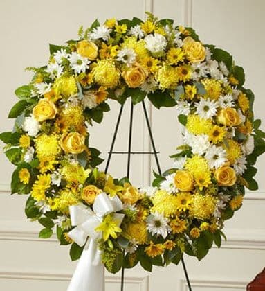 Bright Beauty Funeral Wreath
