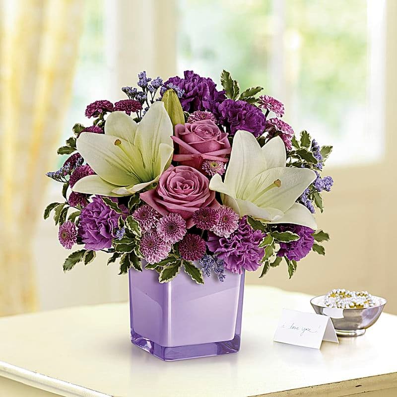 Teleflora's Pleasing Purple Bouquet