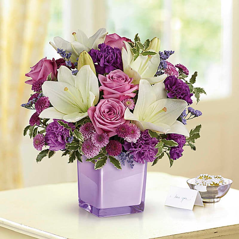 Teleflora's Pleasing Purple Bouquet