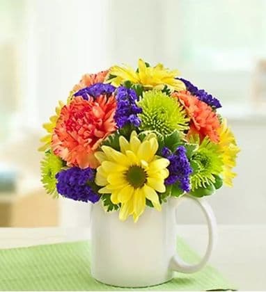 Happy Birthday Flower in a Mug