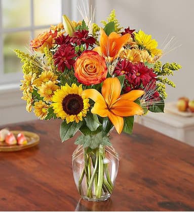 Golden Autumn Flower Gift
