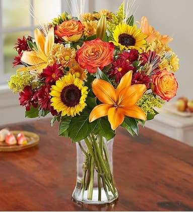 Golden Autumn Flower Gift
