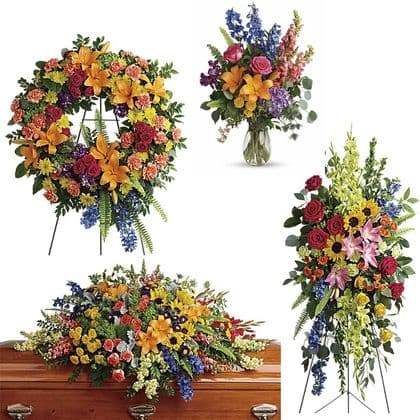 Colorful Reflections Funeral Collection By Teleflora
