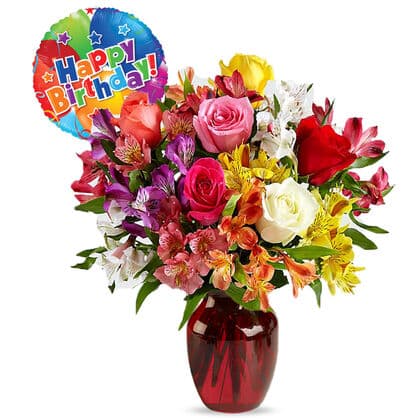 Rainbow Birthday Flower Arrangement