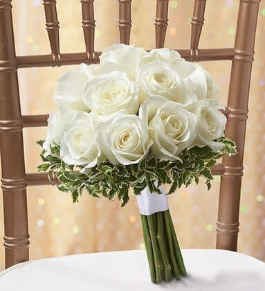 White Rose Bridal Bouquet