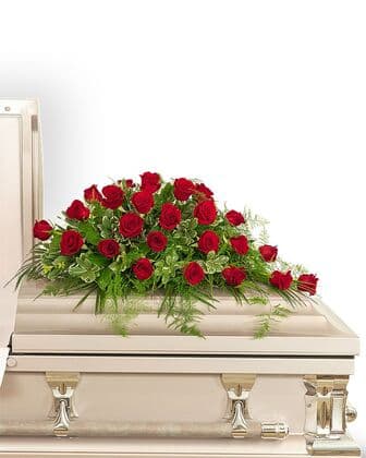 All Red Rose Casket Spray