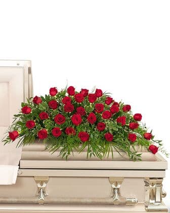 All Red Rose Casket Spray