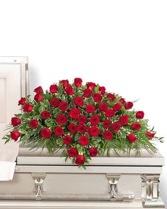 All Red Rose Casket Spray