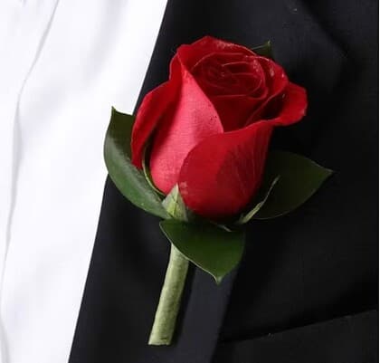 Red Rose Boutonniere