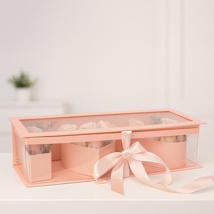 I Love You Pink Roses in Elegant Flower Box