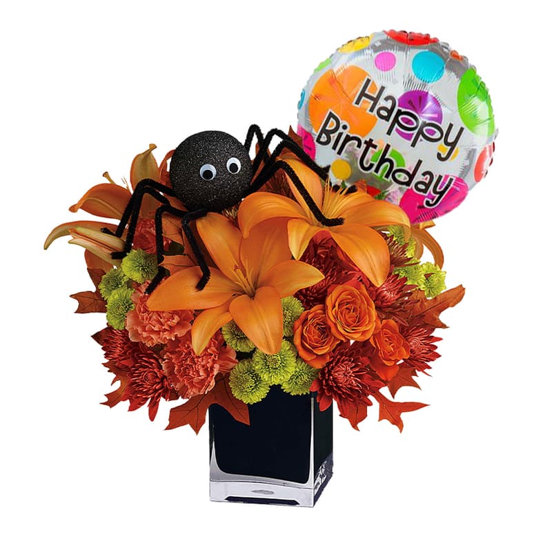 Spooky October Birthday Flowers