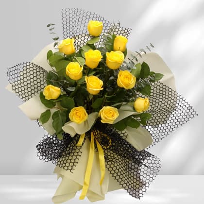 Elegant Yellow Roses Luxury Bouquet