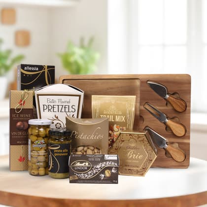 Gourmet Nuts and Cheese Celebration Board Set