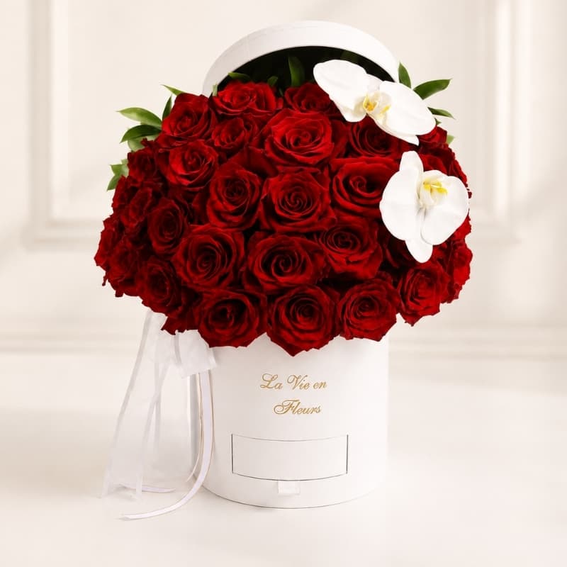Luxury Red Roses Flower Box
