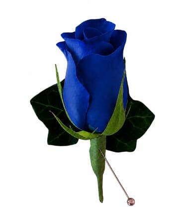 Blue Rose Boutonniere