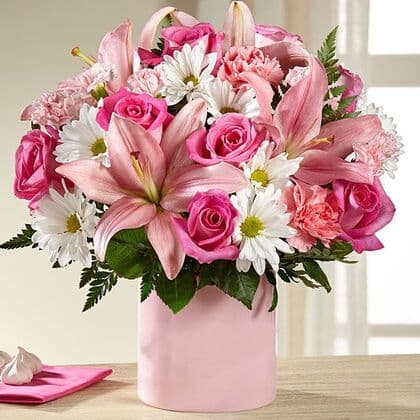 The FTD Tiny Miracle New Baby Girl Bouquet
