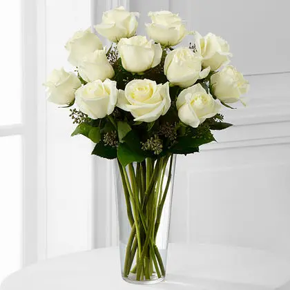 White Premium Rose Bouquet by FTD