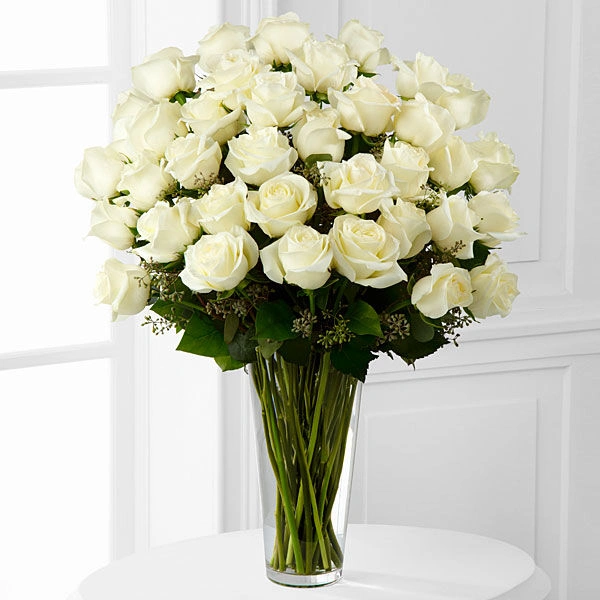 White Premium Rose Bouquet by FTD
