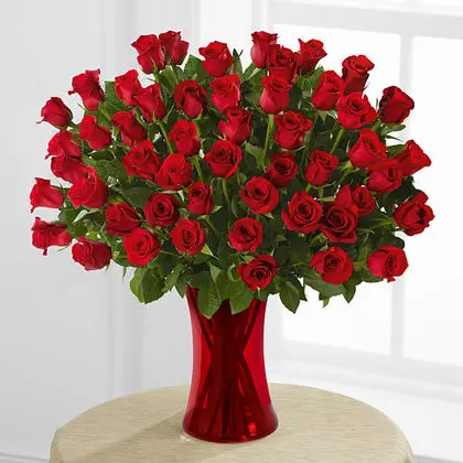 Fifty Premium Red Roses of Romance