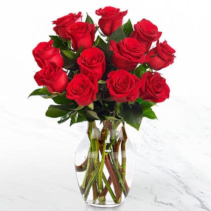 Red Roses Vase Arrangement