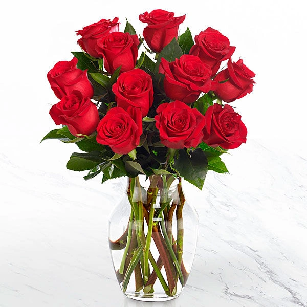 Red Roses Vase Arrangement