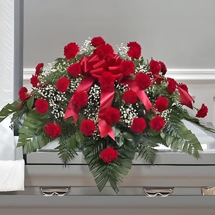 Funeral Carnation Casket Arrangement