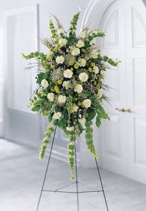 White & Green Standing Spray