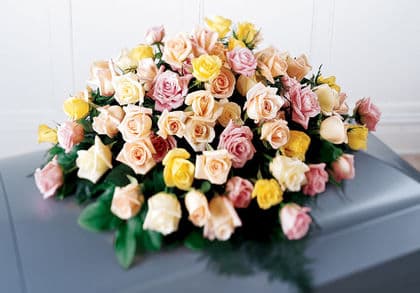 Rose Tribute Flowers Casket Spray