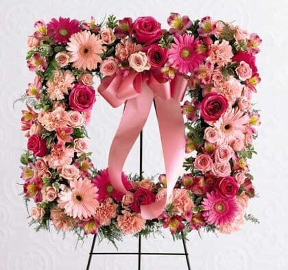Square Shaped Funaral Wreath