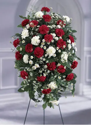 Red & White Standing Flowers