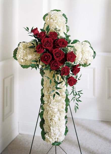 Floral Funeral Cross