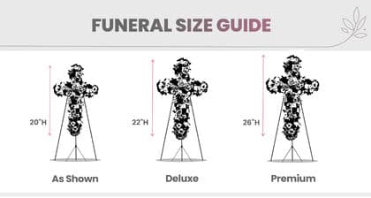 All-White Cross Standing Spray