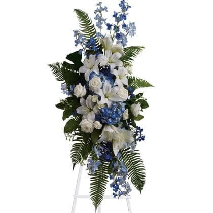Accents of Blue Standing Spray