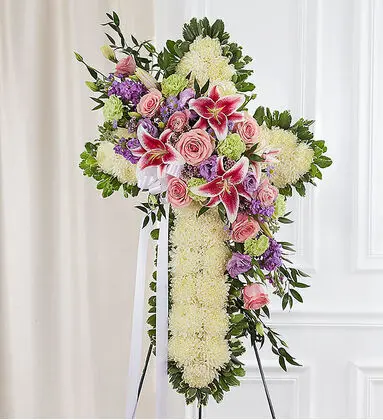 Exquisite Cross Standing Spray