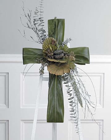 Funeral Green Cross Easel