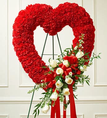 Red Glory Sympathy Wreath