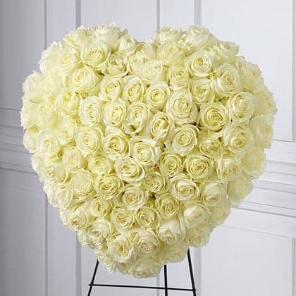 Heavenly Roses Heart Wreath