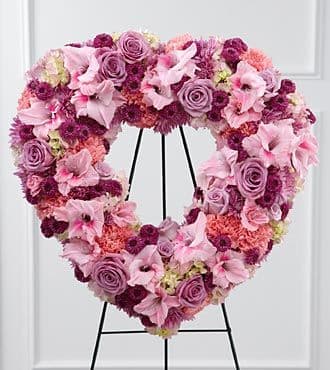 Lavender Flower Heart Wreath