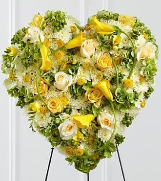 Radiant Shades Heart Flower Wreath