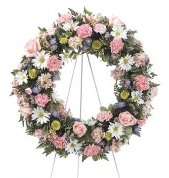 Pretty Pink and White Wreath