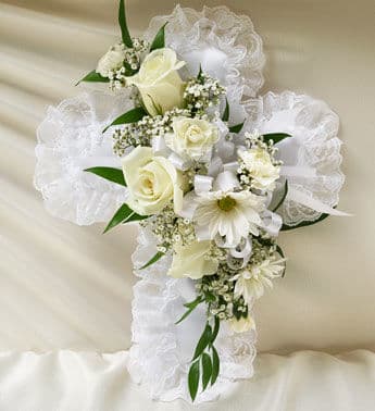 Holy White Casket Pillow