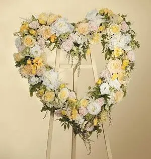 Heart Sympathy Wreath Arrangement