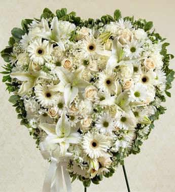 Sympathy Solid White Heart