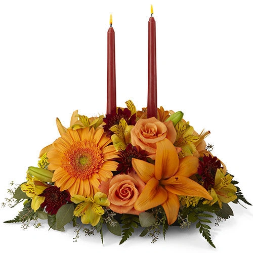 Bright Autumn Candle Centerpiece