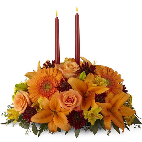 Bright Autumn Candle Centerpiece